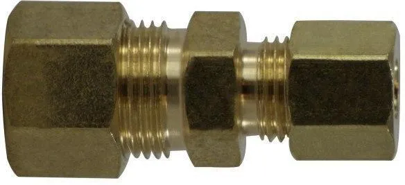 1/4” X 3/16” Lead Free Brass Compression Reducing Union