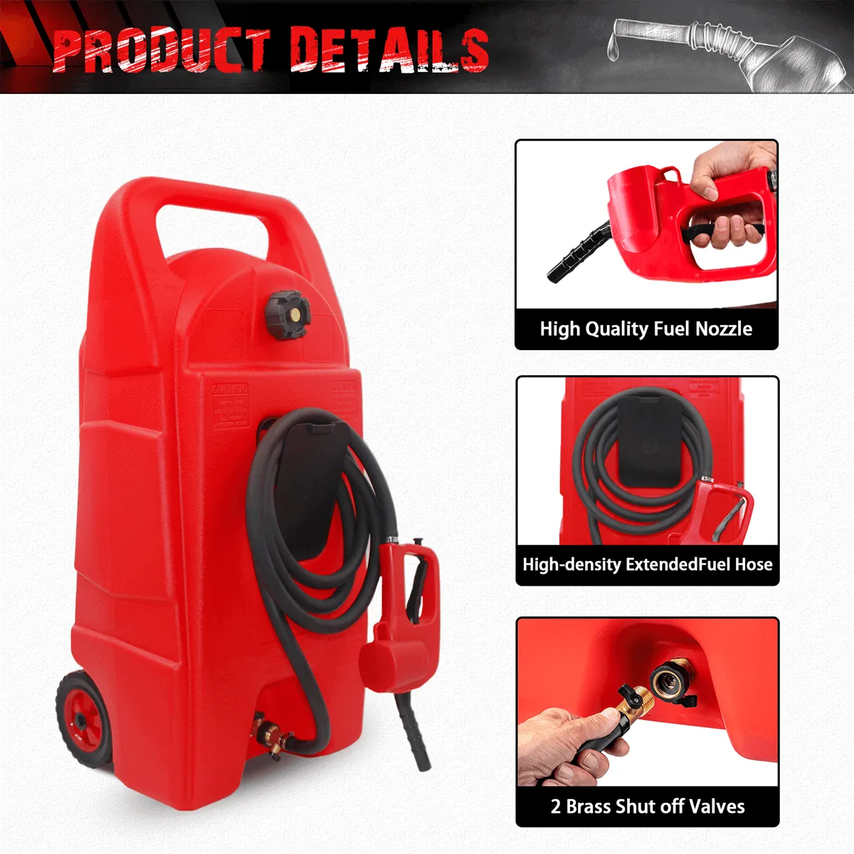 25 Gallon Fuel Caddy, Portable Fuel Storage Tank