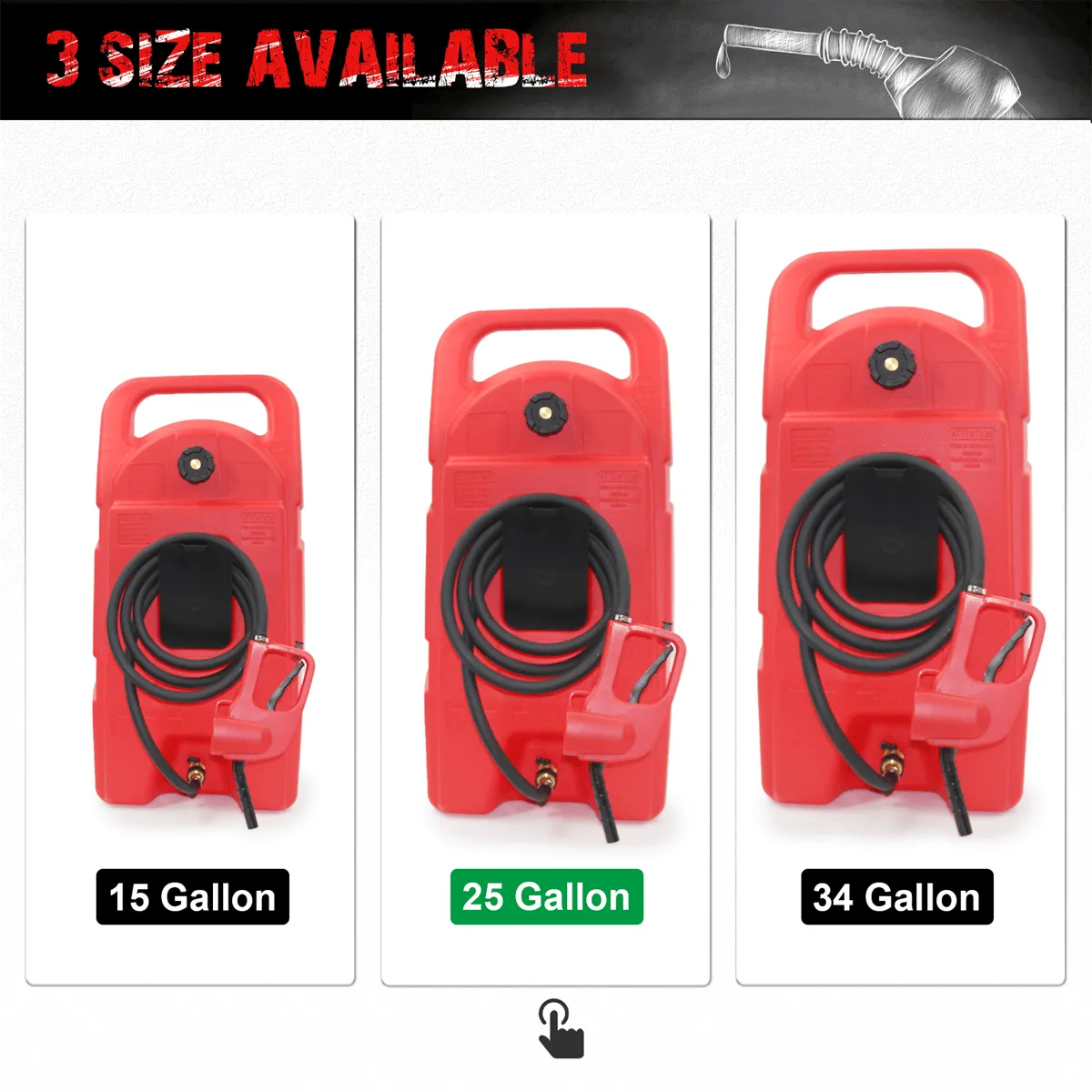 25 Gallon Fuel Caddy, Portable Fuel Storage Tank