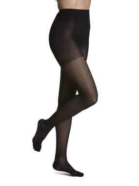 781P Style Sheer Pantyhose, 15-20mmHg, Women's, Large, Short, Black