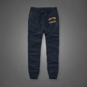 Abercrombie And Fitch New York Athletic Division Navy Blue Joggers
