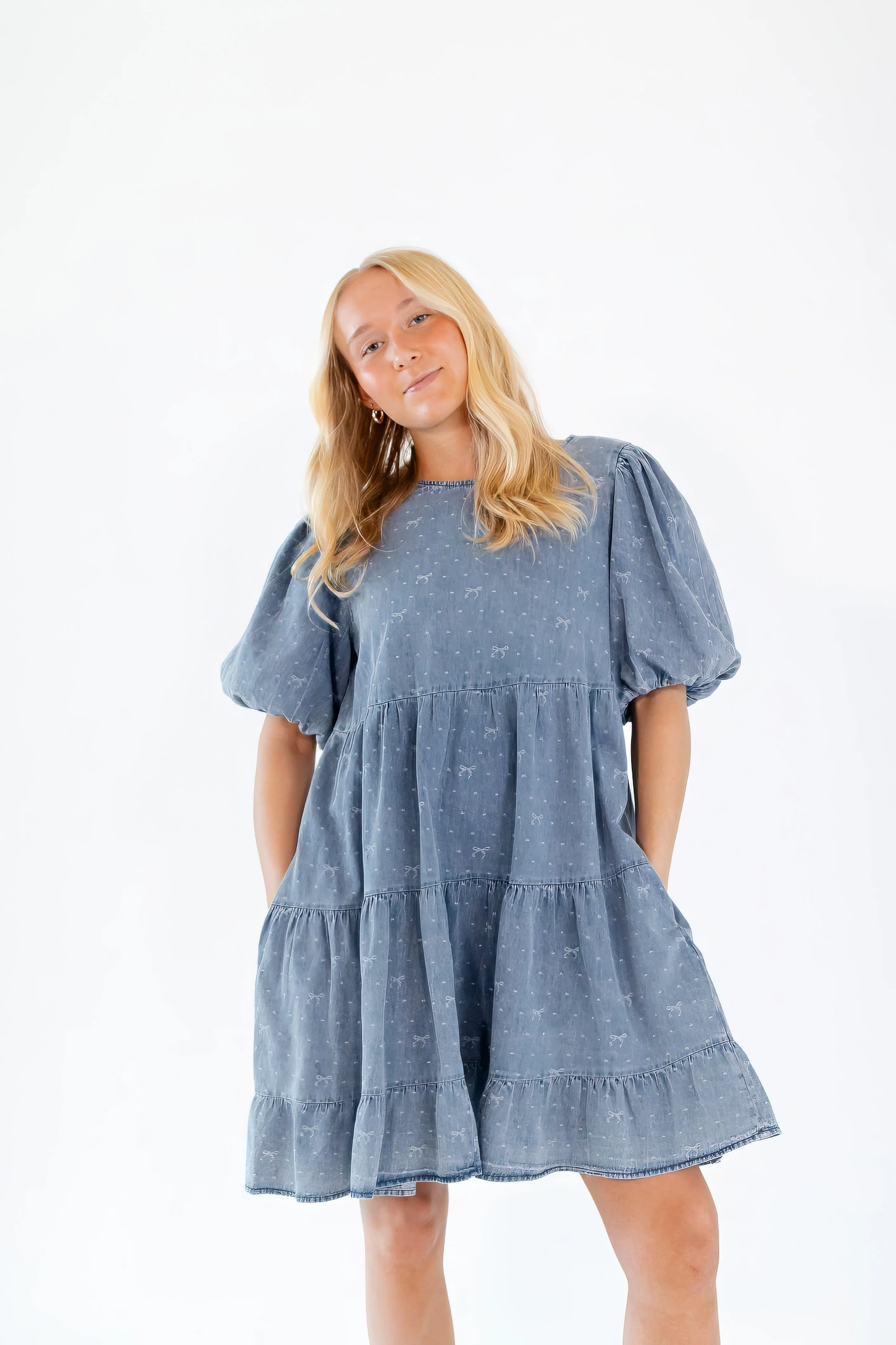 Alec Tiered Denim Babydoll