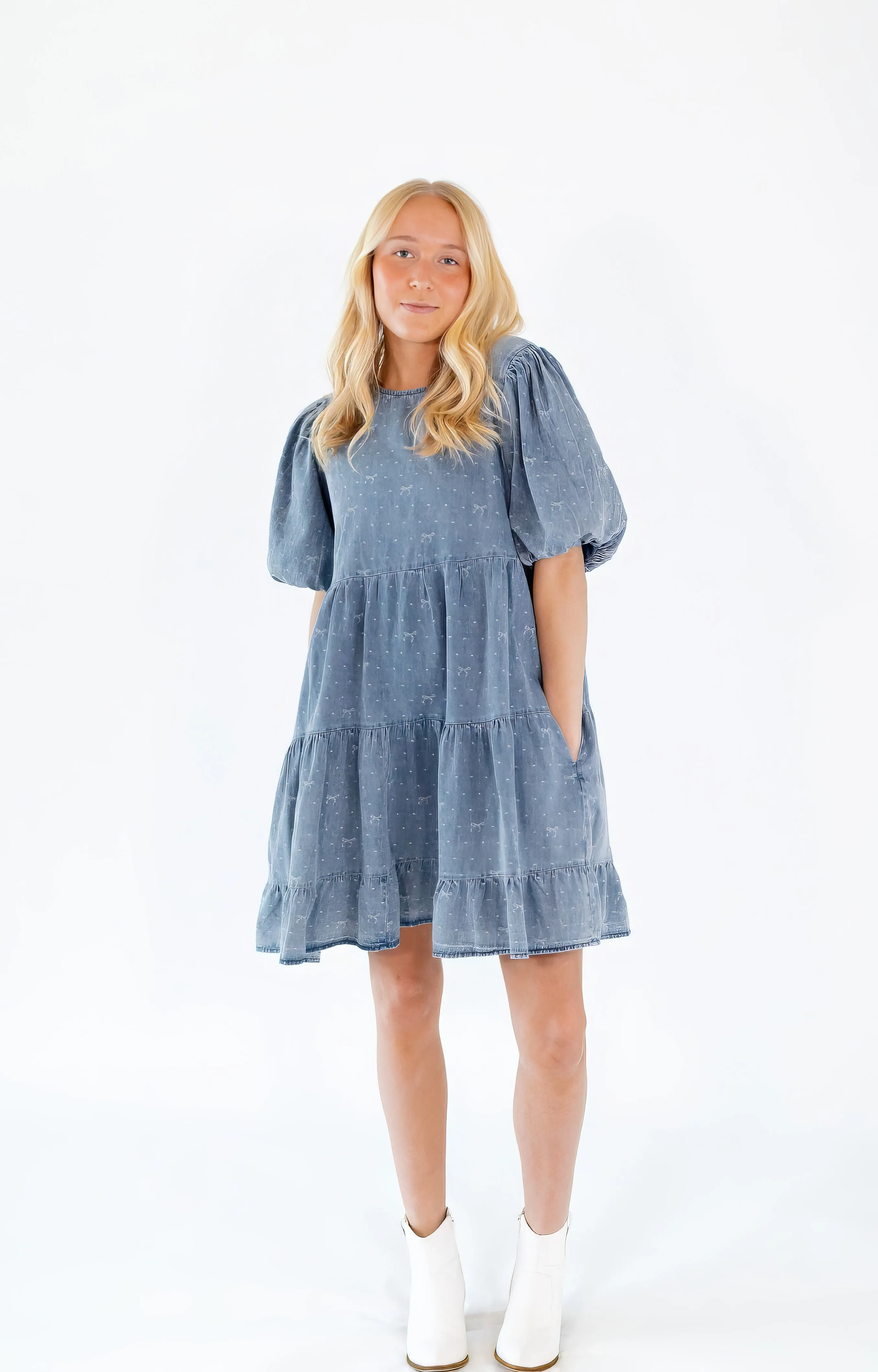 Alec Tiered Denim Babydoll