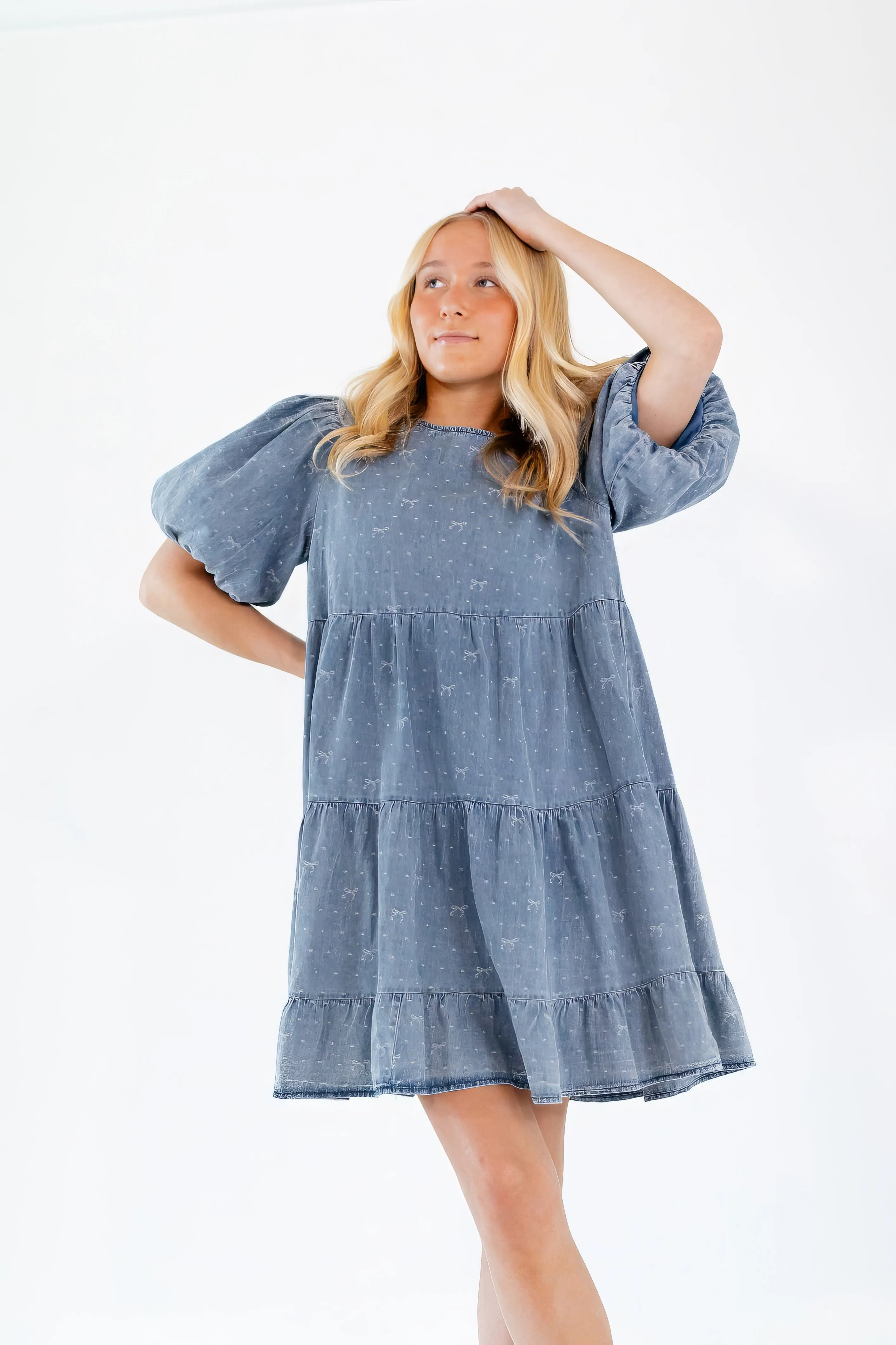 Alec Tiered Denim Babydoll