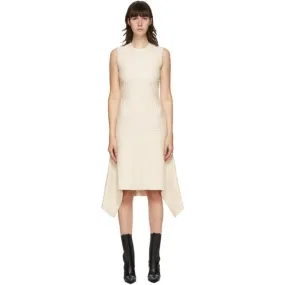 Alexander McQueen Off-White Quilted Knit Dress