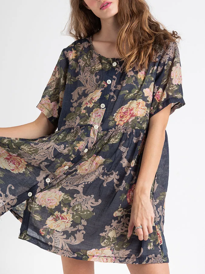 Babydoll Dress Choclate Brown