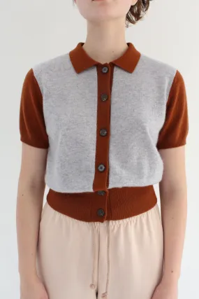 Beklina Fern Sweater Blouse Grey/Chocolate