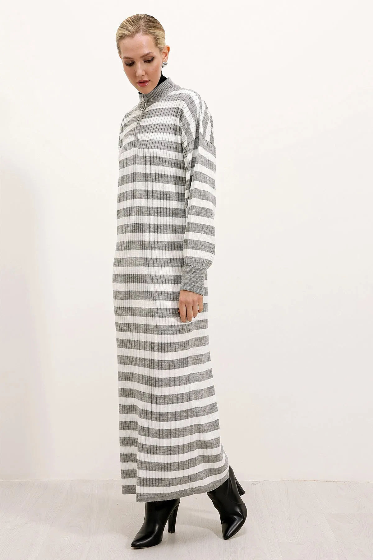 BGD Women Knit Dress - Light Grey - Avondale