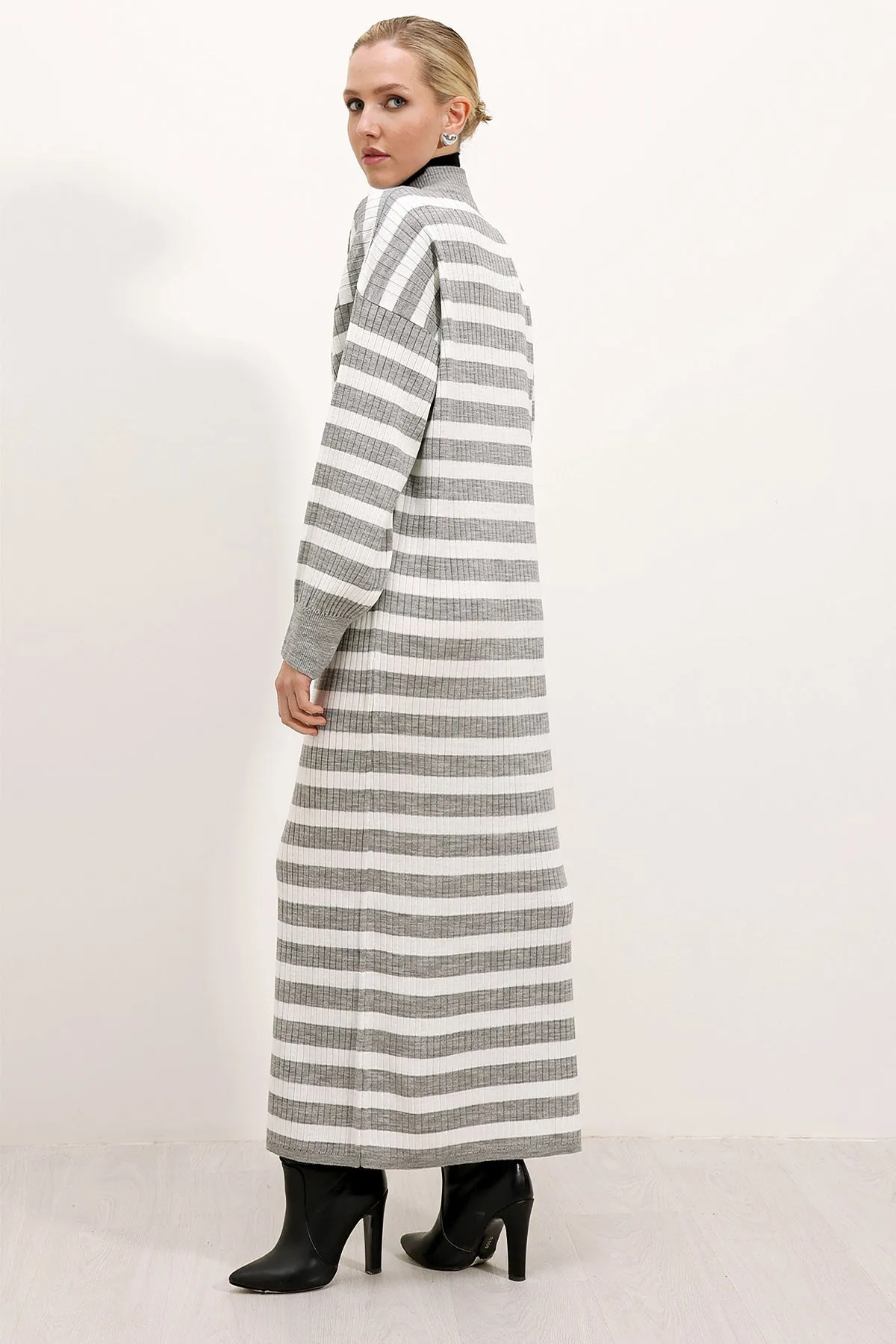 BGD Women Knit Dress - Light Grey - Avondale