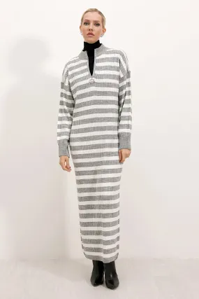BGD Women Knit Dress - Light Grey - Avondale