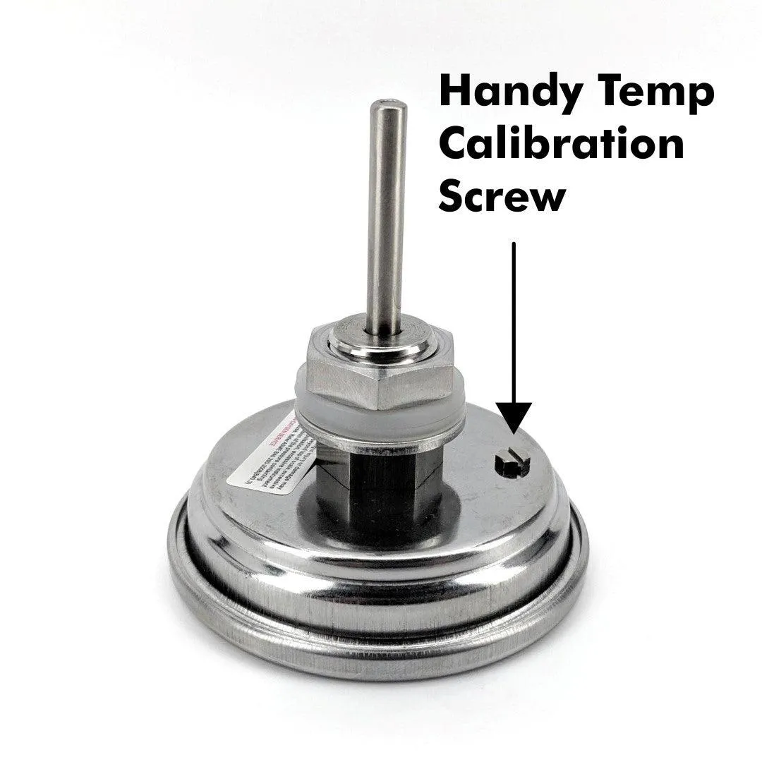 Bi-Metal 3 Inch Dial Weldless Thermometer - Short Stem