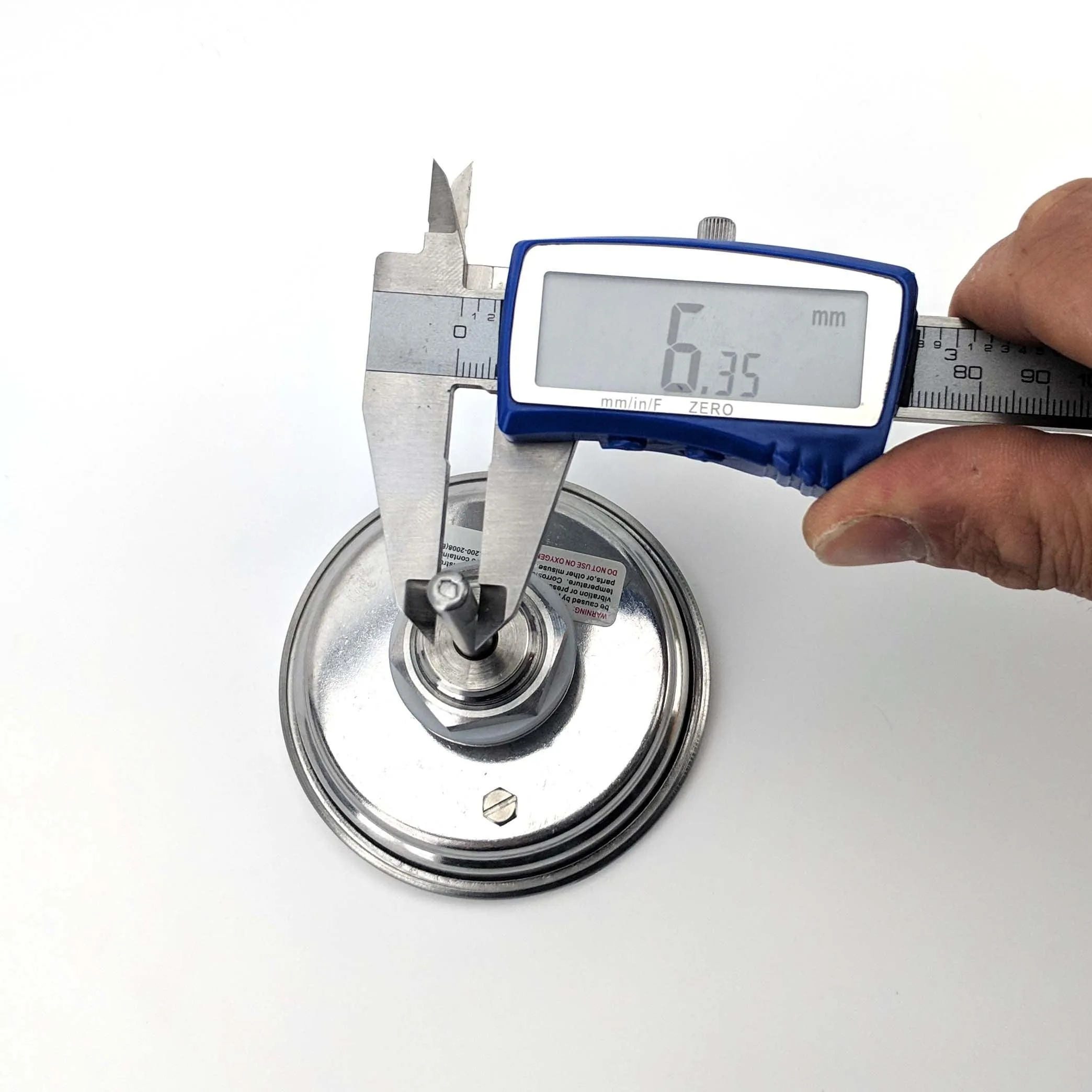 Bi-Metal 3 Inch Dial Weldless Thermometer - Short Stem
