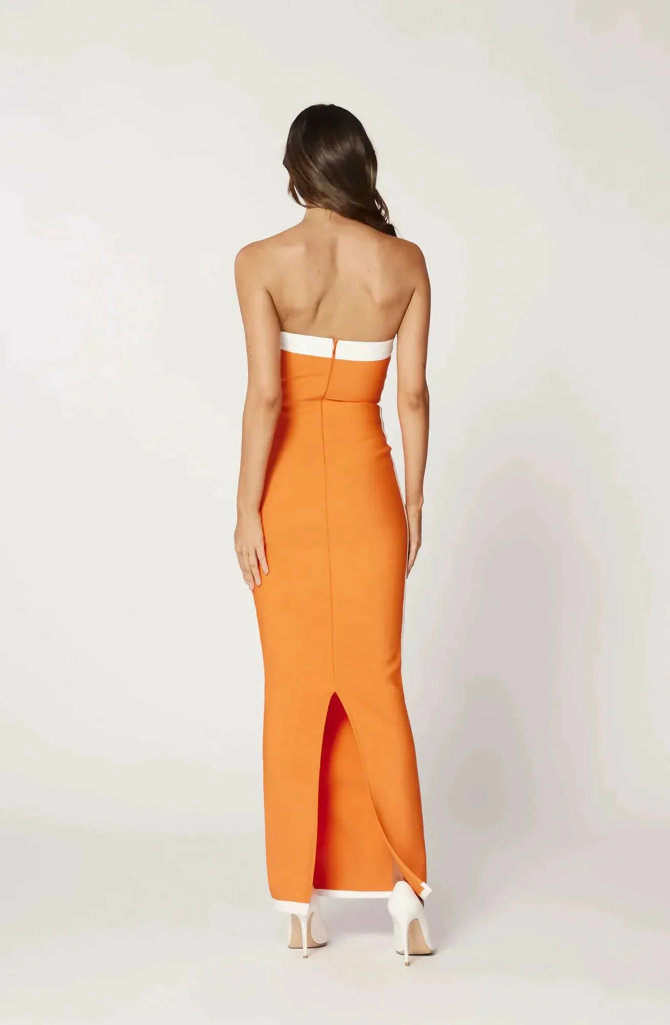 Bianca & Bridgett Ashley Midi Dress in Orange