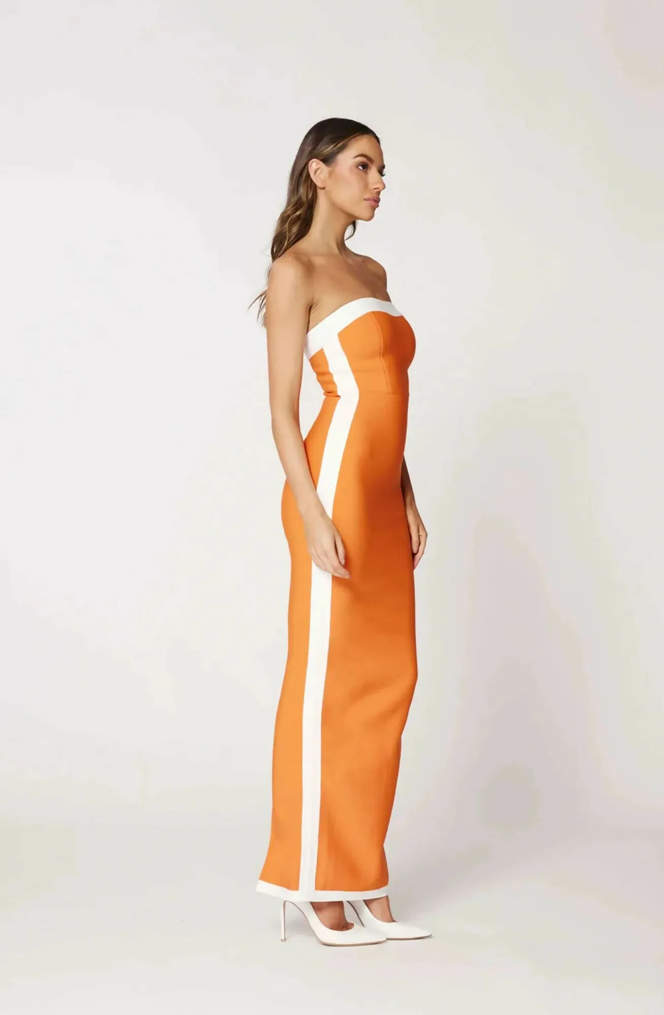 Bianca & Bridgett Ashley Midi Dress in Orange