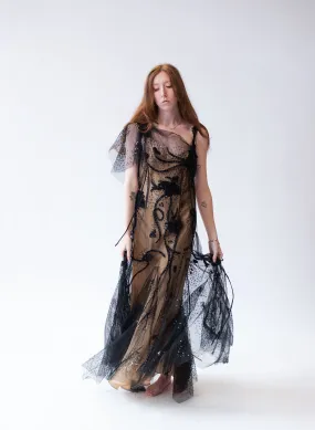 Black Mesh Gown | Bellville Sassoon
