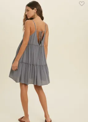Blue Babydoll Dress