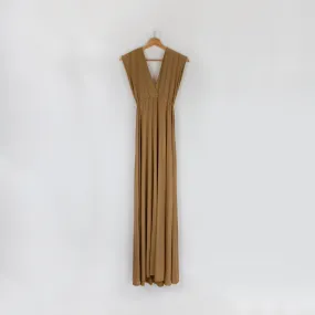 Brown Bridesmaid Wrap Dress