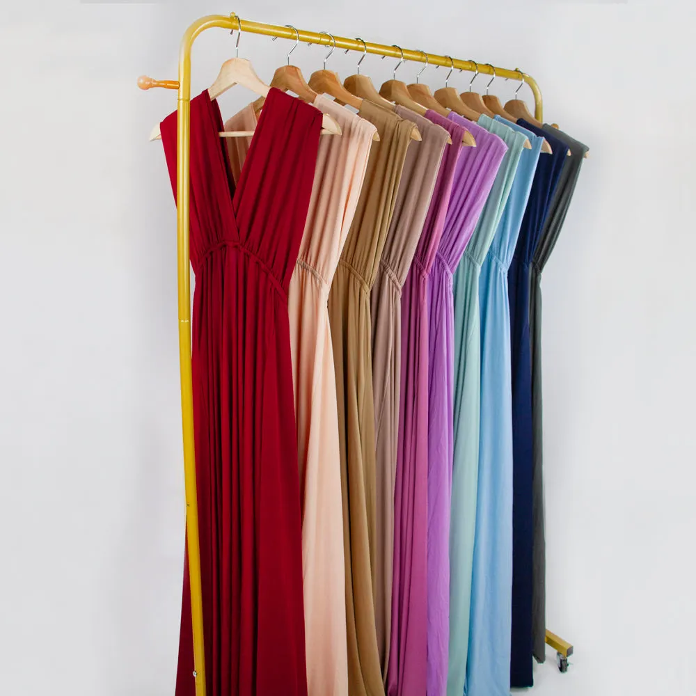 Brown Bridesmaid Wrap Dress