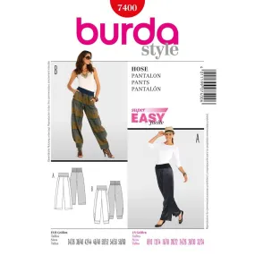 Burda Style B7400 Trousers Sewing Pattern