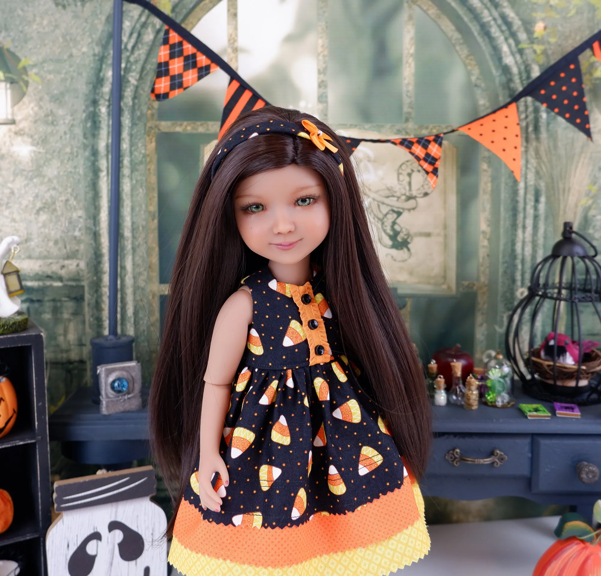 Candy Corn - dress with boots for Ruby Red Fashion Friends doll