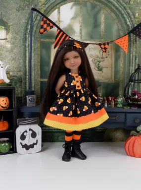 Candy Corn - dress with boots for Ruby Red Fashion Friends doll