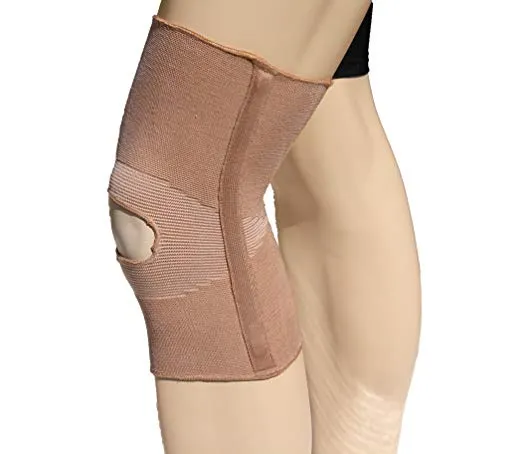 Compressive Knit Elastic Knee Sleeve with Dual Stays