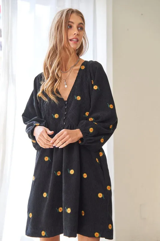 Corduroy Fabric | Mini Dress