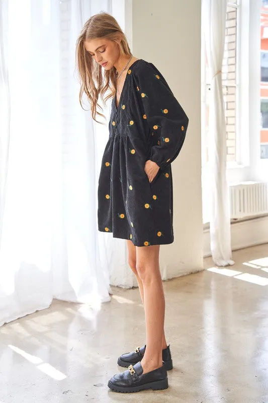 Corduroy Fabric | Mini Dress