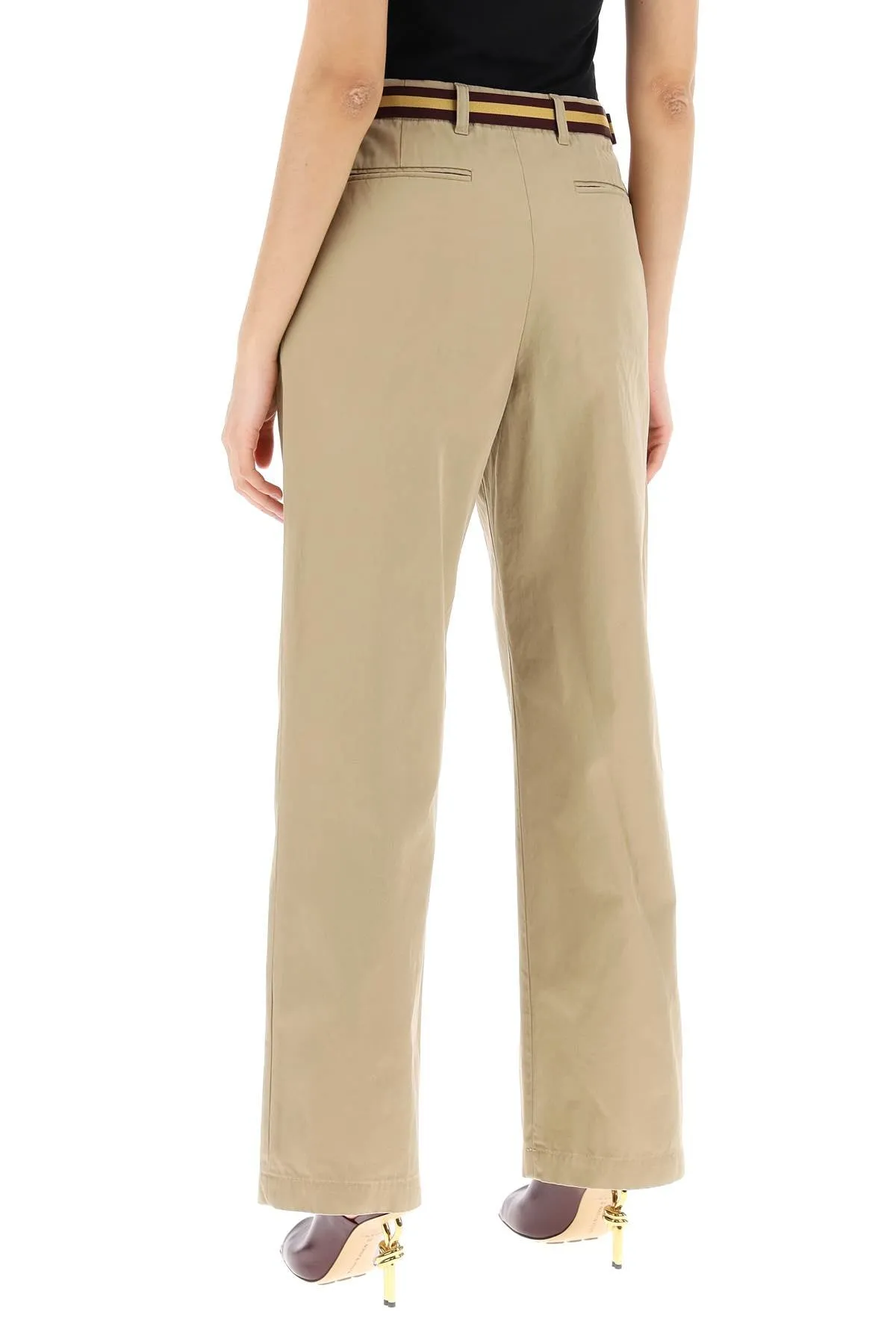 cotton pants with belt