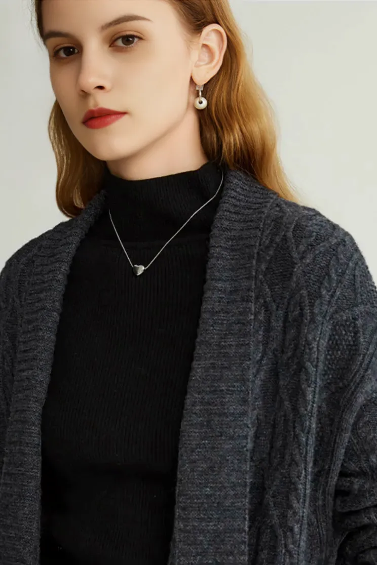 Cozy Cable Knit Duster Cardigan with Side Pockets