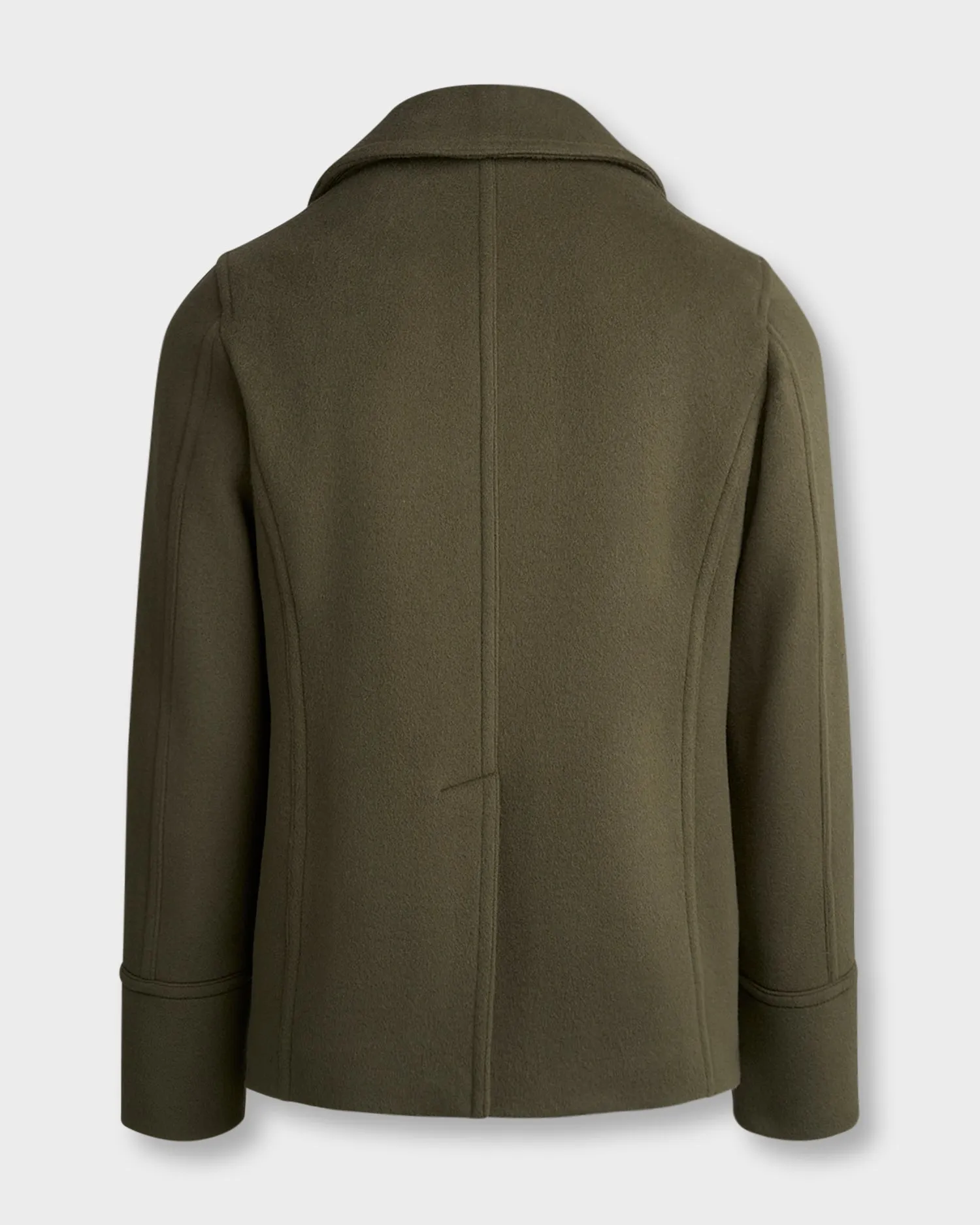 Deep Green Wool Peacoat
