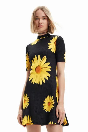 Desigual Margarita Christian Lacroix Black Floral Bodycon Dress 23SWVK48