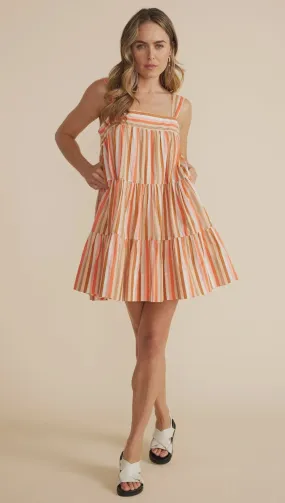 Edie Tiered Mini Dress - Multi