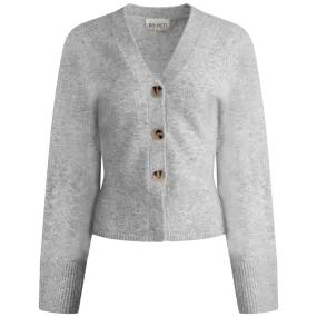 Elisabeth Knit Cardigan - Light Grey Melange