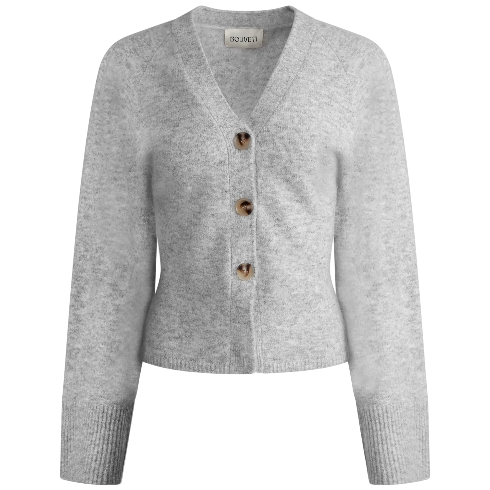 Elisabeth Knit Cardigan - Light Grey Melange