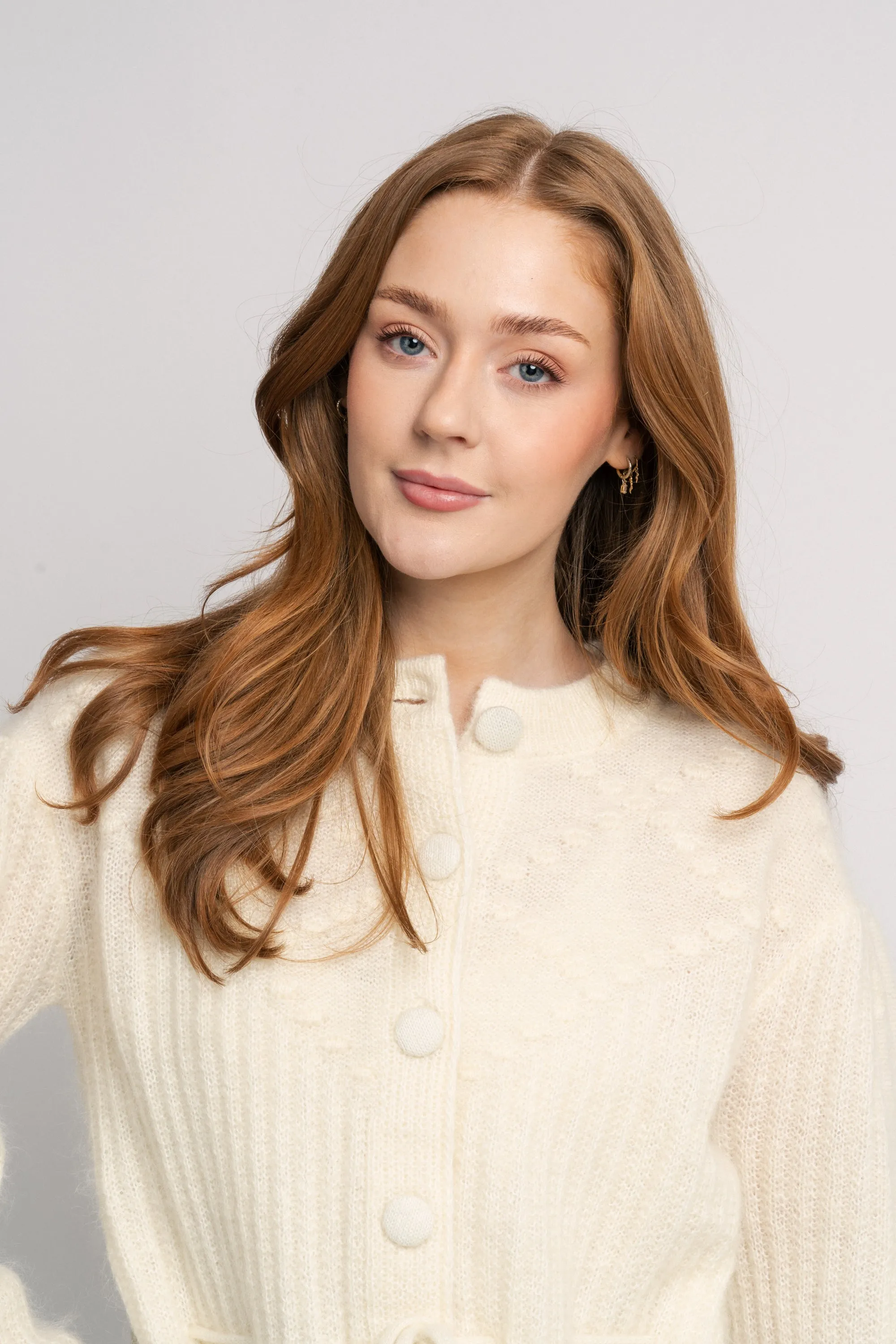 Elma Mohair Cardigan - White