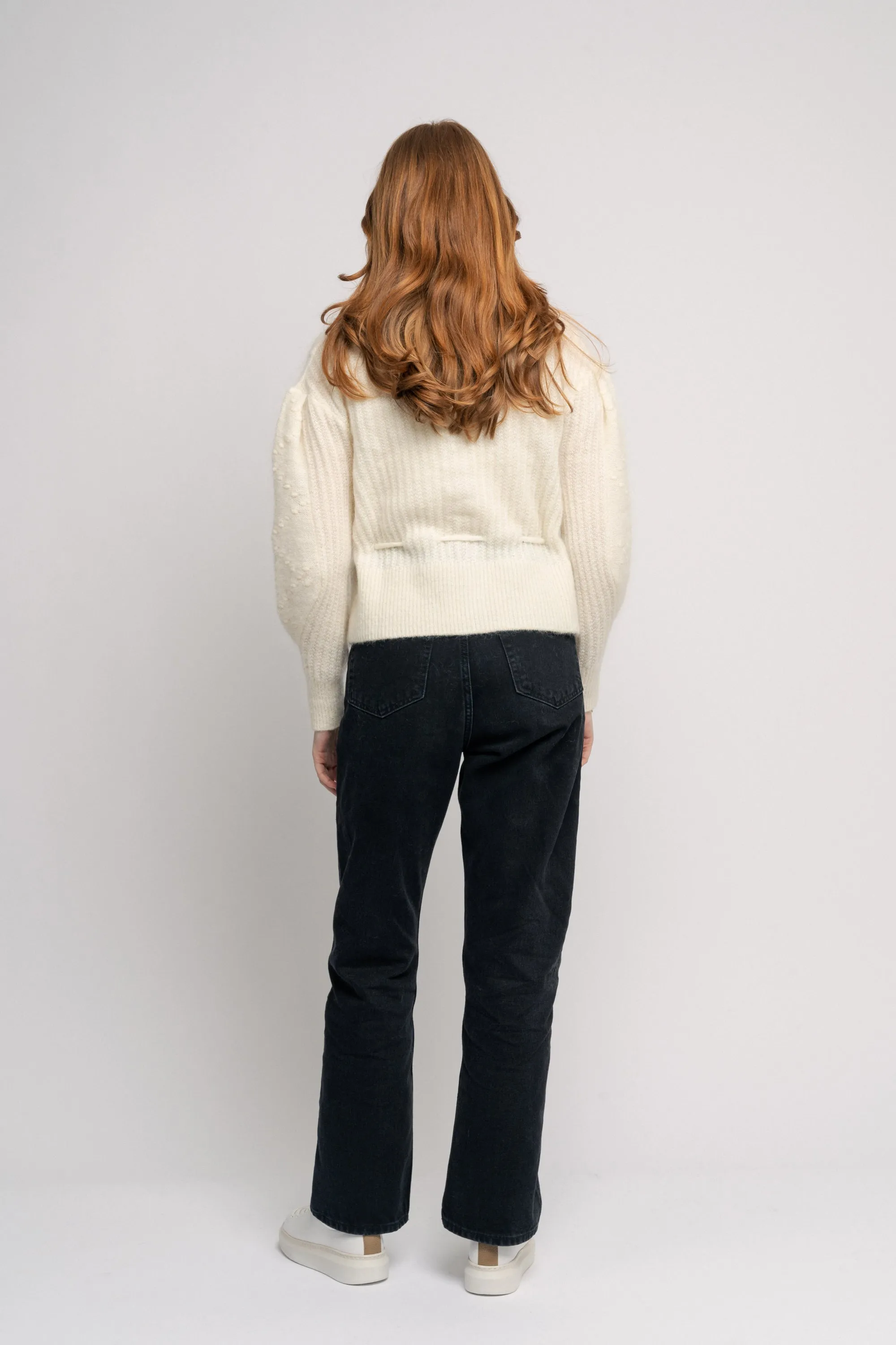 Elma Mohair Cardigan - White