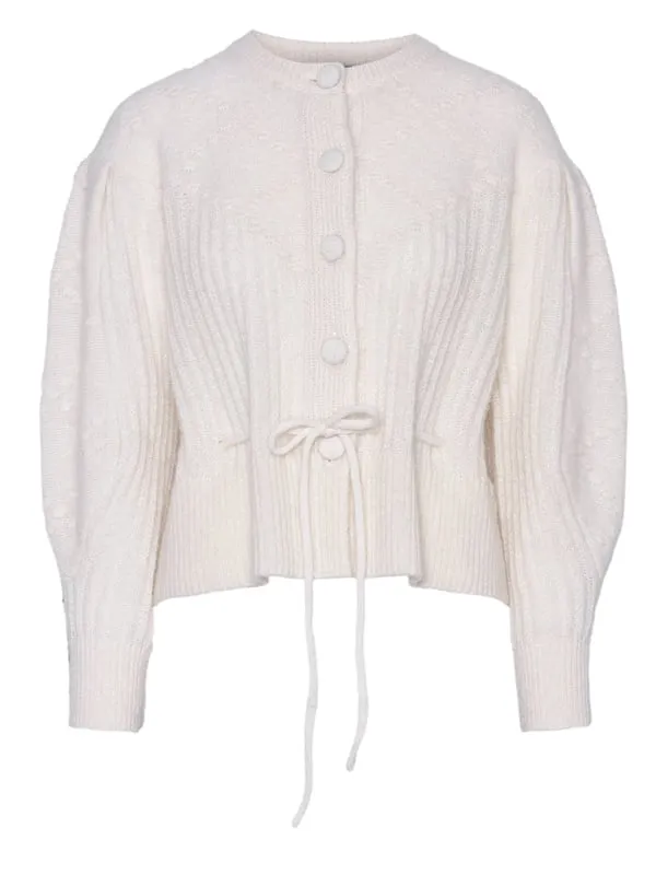 Elma Mohair Cardigan - White