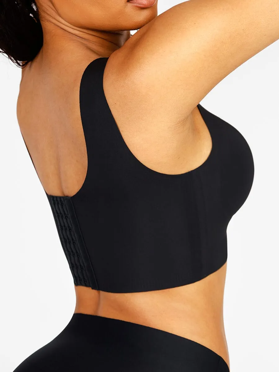 Fitted V-Neck Seamless Bra Tank Top