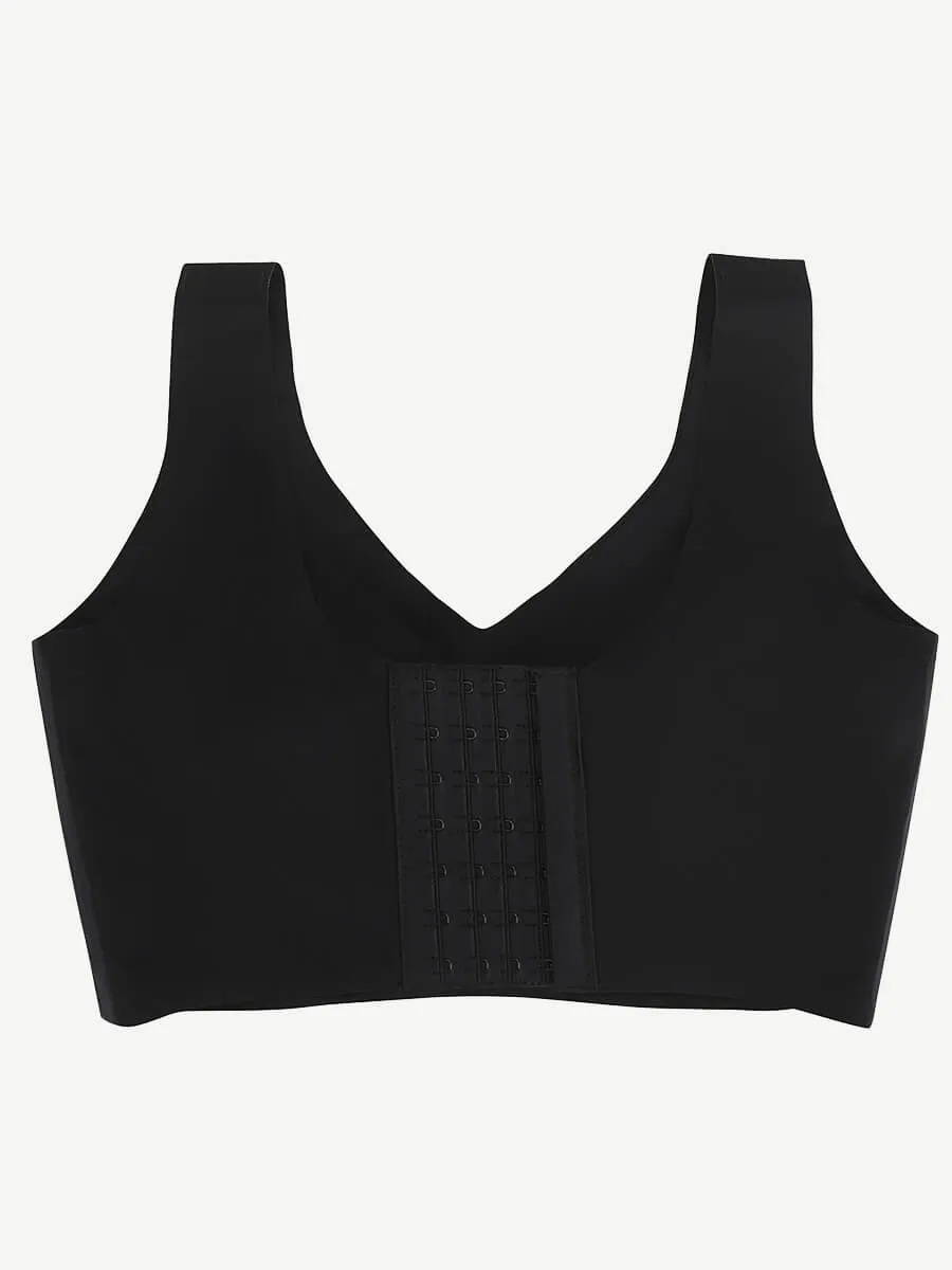 Fitted V-Neck Seamless Bra Tank Top