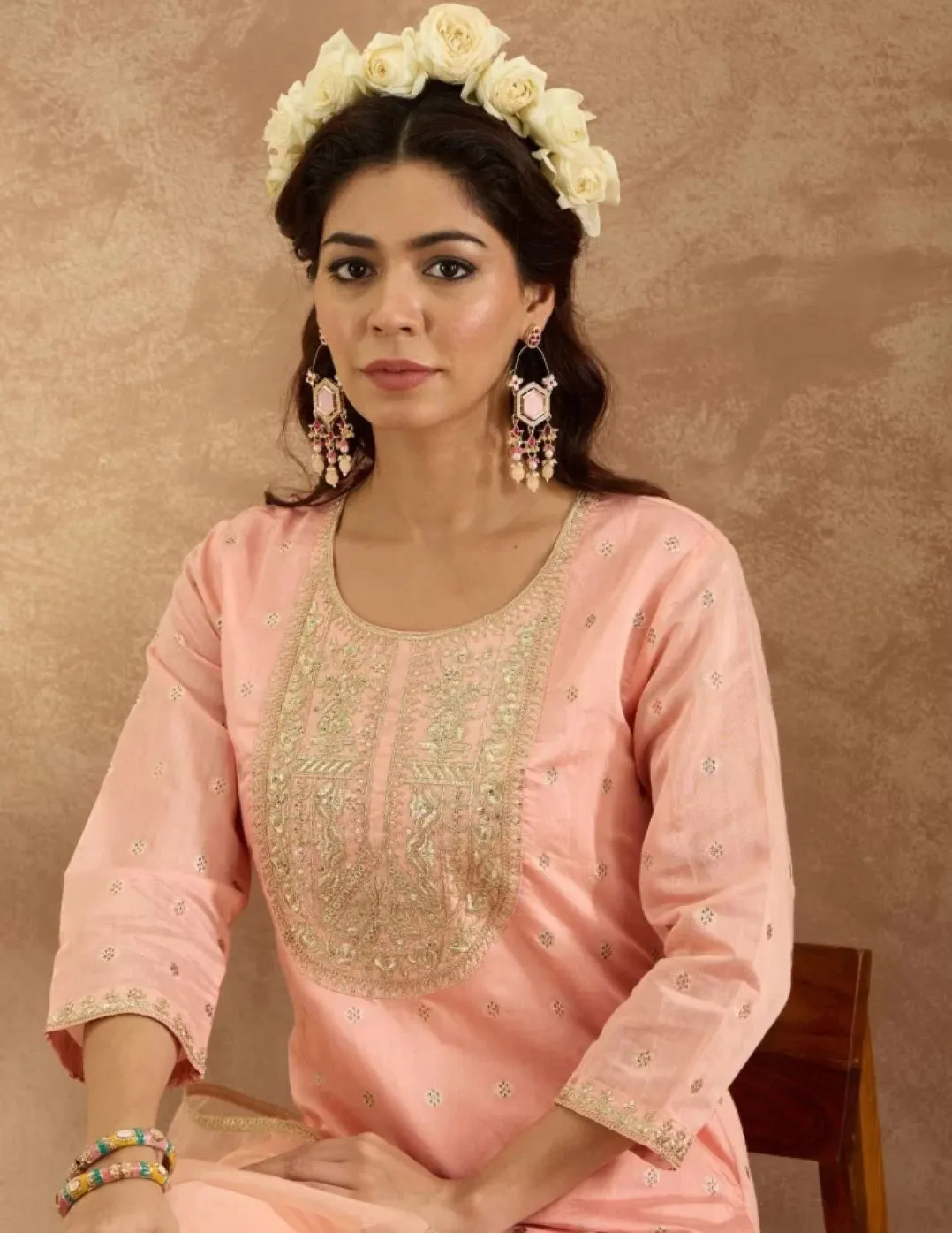 Floral Embroidered Kurta Set