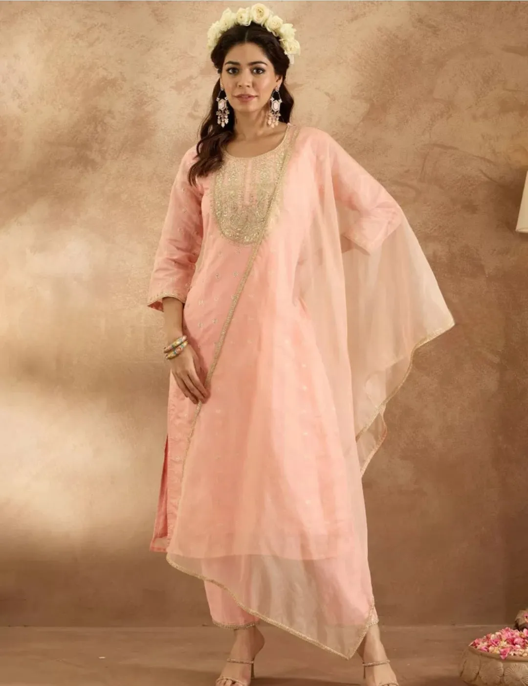 Floral Embroidered Kurta Set
