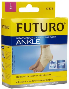 Futuro Compression Basics Elastic Knit Ankle Support, Large