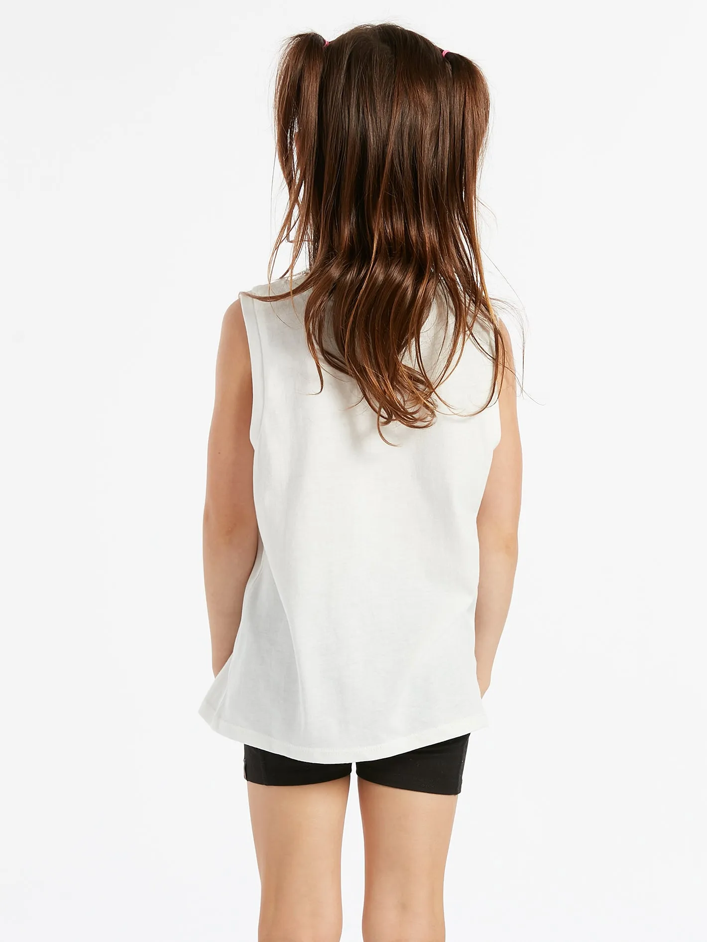 Girls Flexin Muscle Tank - Star White