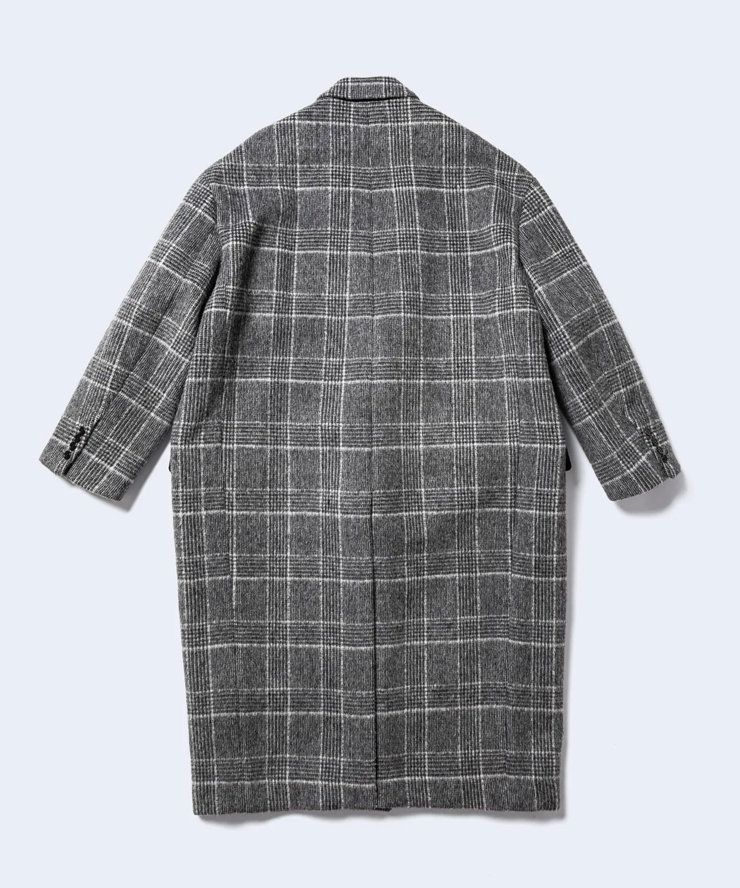 GLEN CHECK WOOL OVERSIZED COCOON CHESTERFIELD COAT [2024A/W]