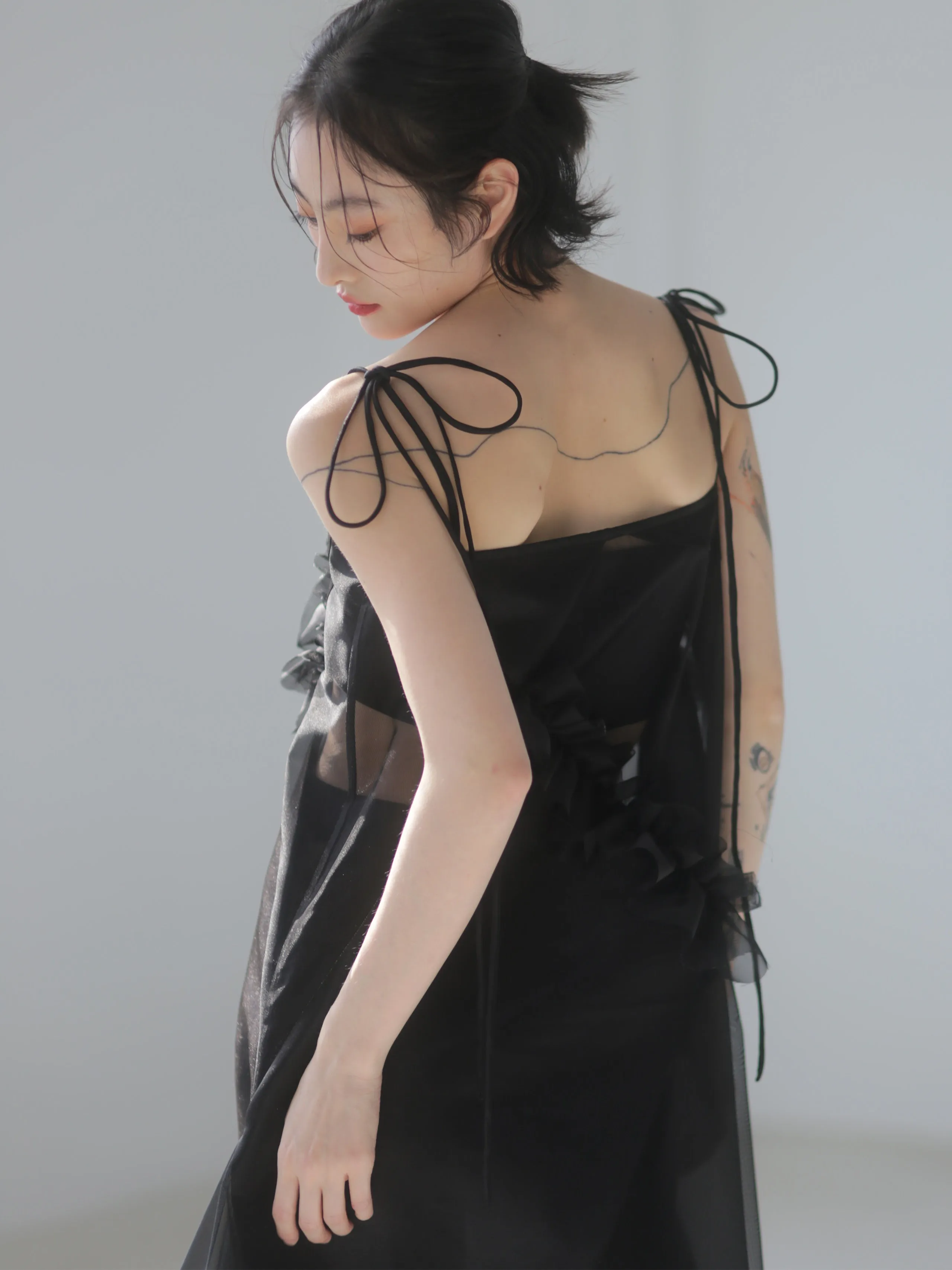 Irregular Mesh Tutu Slip Dress