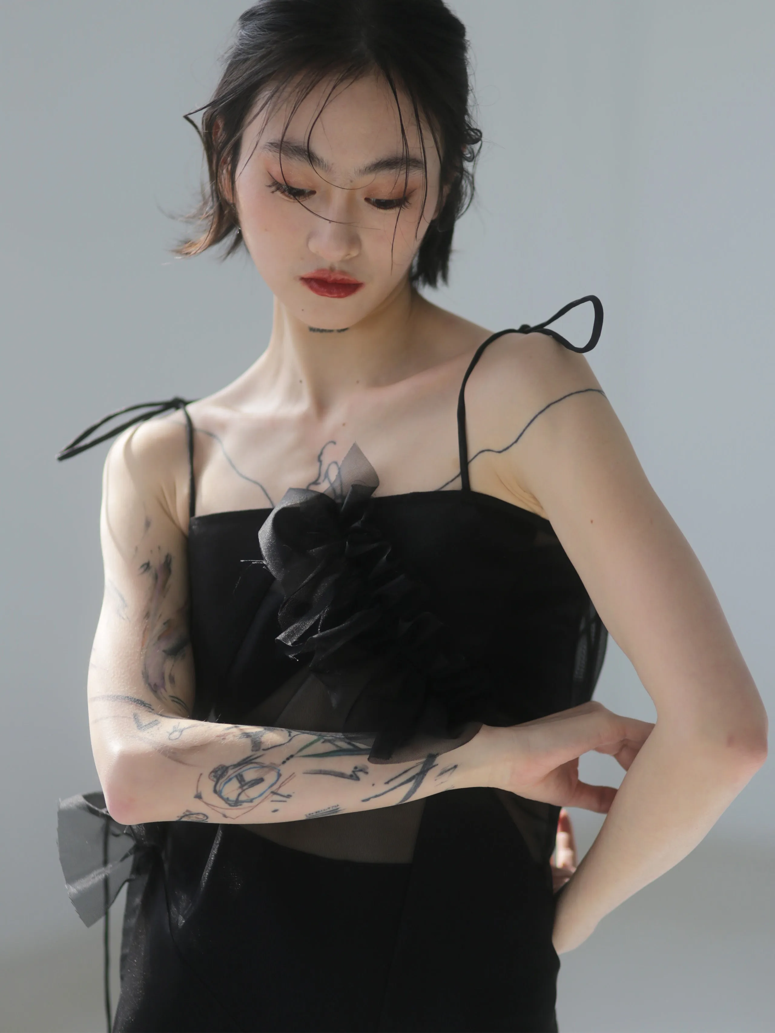 Irregular Mesh Tutu Slip Dress