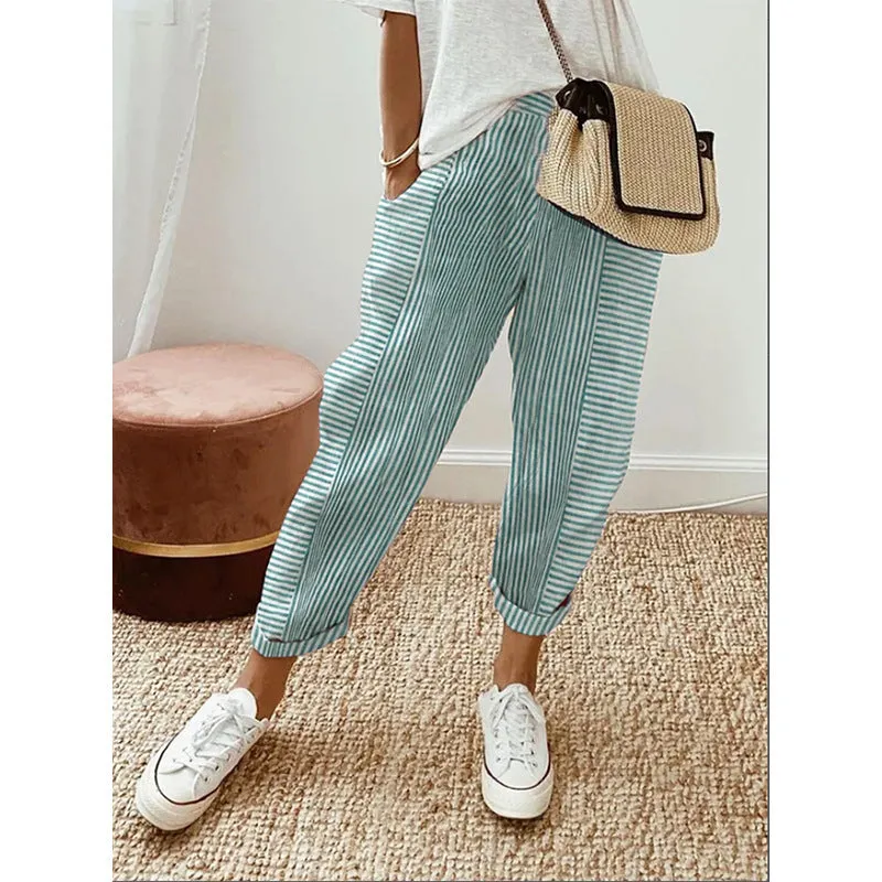 Jasmine – Women's Casual Loose Striped Trousers