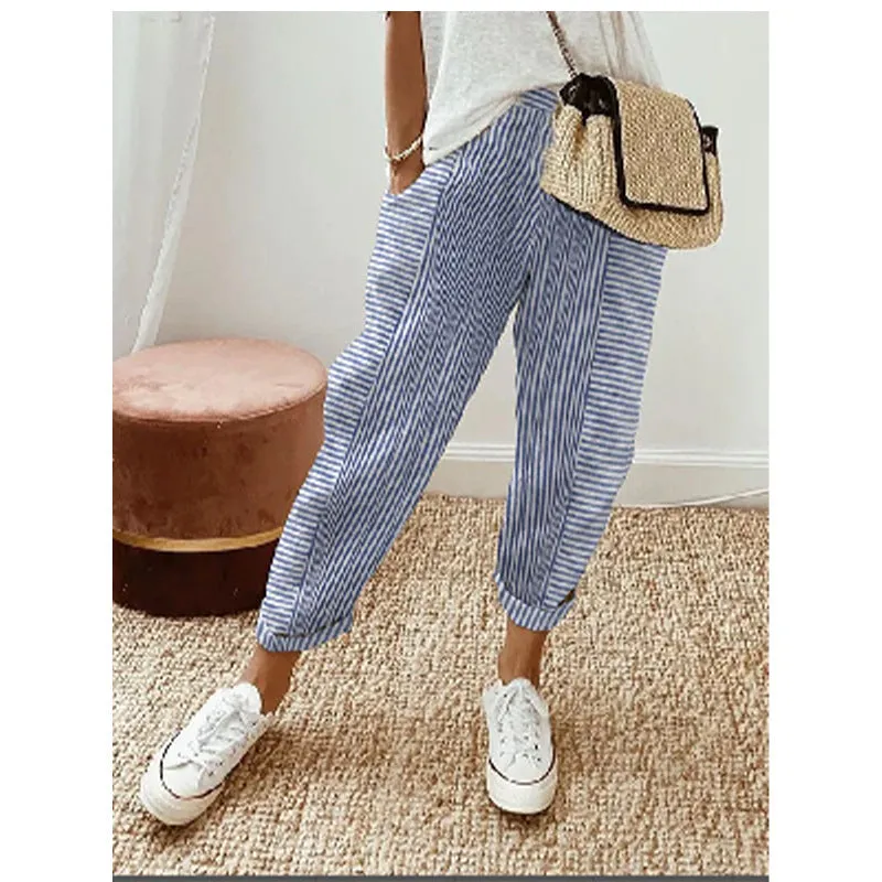 Jasmine – Women's Casual Loose Striped Trousers
