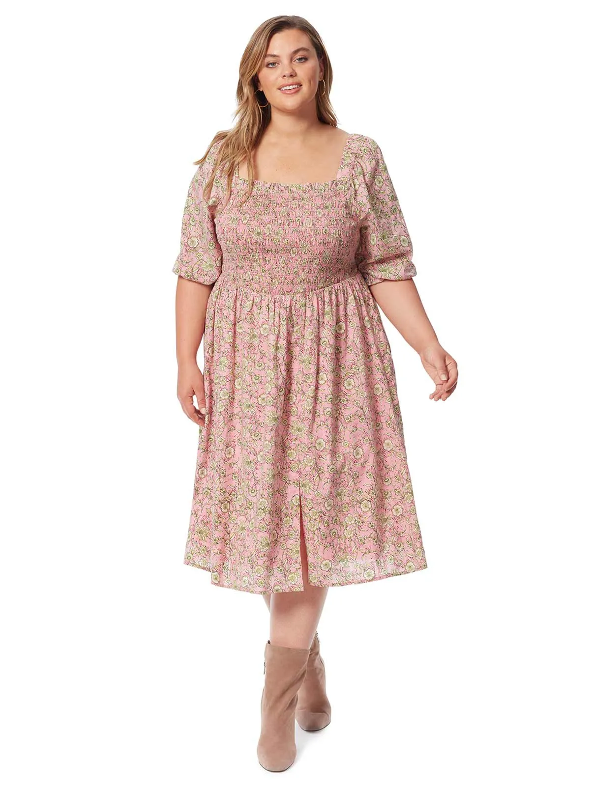 Jax Dress in Wild Rose Botanical Dots